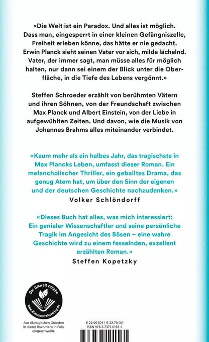 Rowohlt Berlin Planck oder Als das Licht seine Leichtigkeit verlor (Deutsch, 2022, Steffen Schroeder)