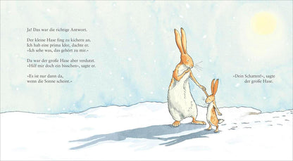 S. Fischer Publishing Weißt du eigentlich, wie lieb ich dich hab? Ich hab dich lieb das ganze Jahr (Deutsch, 2023, Anita Jeram Sam McBratney)