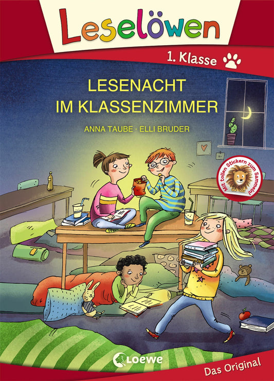 Loewe Verlag Leselöwen 1. Klasse - Lesenacht im Klassenzimmer (Deutsch, 2019, Anna Taube, Elli Bruder, Loewe Erstlesebücher)