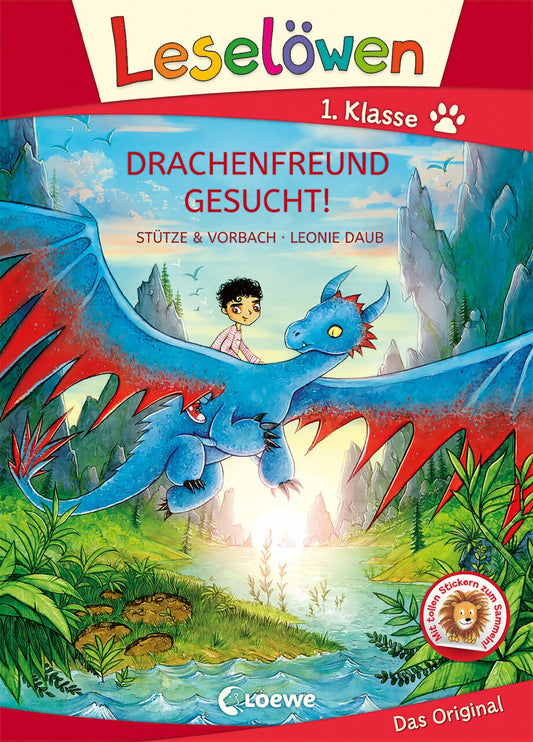 Loewe Verlag Leselöwen 1. Klasse - Drachenfreund gesucht! (Deutsch, 2022, Stütze & Vorbach, Leonie Daub, Loewe Erstlesebücher)
