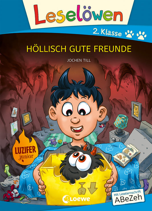 Loewe Verlag Leselöwen 2. Klasse - Höllisch gute Freunde (Großbuchstabenausgabe) (Deutsch, 2022, Jochen Till, Loewe Erstlesebücher, Kaja Reinki, Ron Lipkowski)