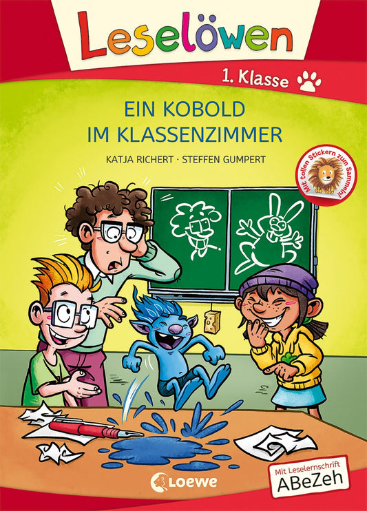 Loewe Verlag Leselöwen 1. Klasse - Ein Kobold im Klassenzimmer (Großbuchstabenausgabe) (Deutsch, 2022, Katja Richert, Loewe Erstlesebücher, Steffen Gumpert)