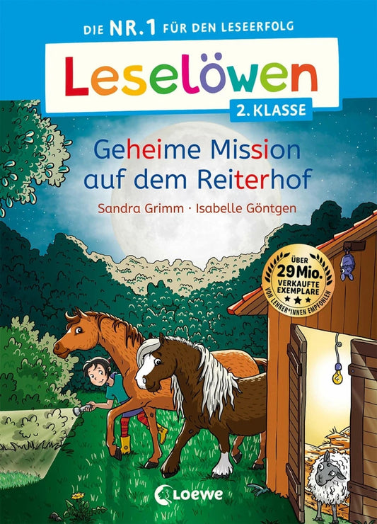 Loewe Leselöwen 2. Klasse - Geheime Mission auf dem Reiterhof (Deutsch, 2023, Sandra Grimm, Isabelle Göntgen, Loewe Erstlesebücher)
