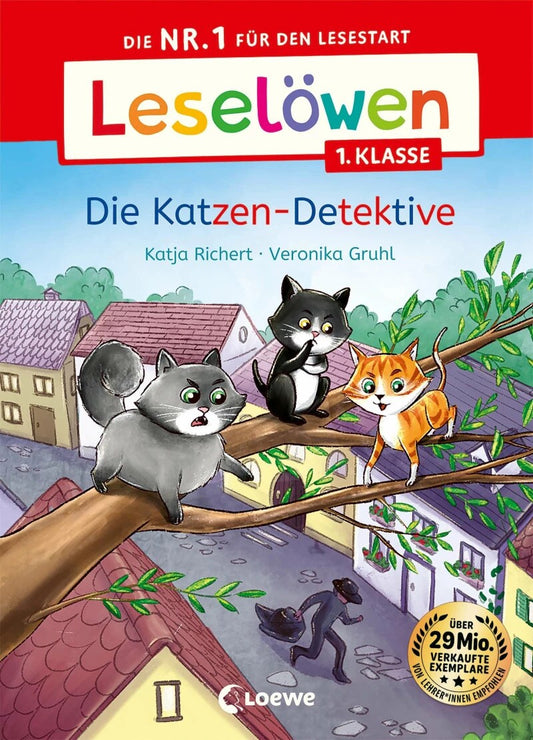 Loewe Leselöwen 1. Klasse - Die Katzen-Detektive (Deutsch, 2023, Katja Richert, Loewe Erstlesebücher, Veronika Gruhl)