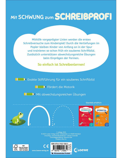 Loewe Schreiben lernen mit Spurrillen - Schwungübungen und erstes Schreiben (Deutsch, 2023, Carmen Eisendle, Loewe Lernen und Rätseln)