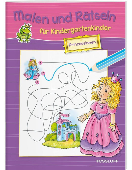 Malen und Rätseln für Kindergartenkinder. Prinzessinnen
