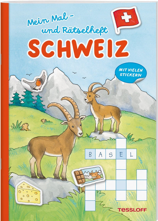 Tessloff Mein Mal- und Rätselheft. Schweiz (Deutsch, 2022, Corina Beurenmeister)