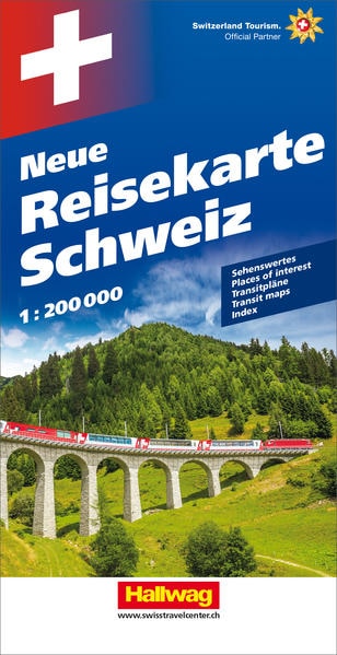 Hallwag Kümmerly+Frey Neue Reisekarte 382830968 Schweiz 1:200'000