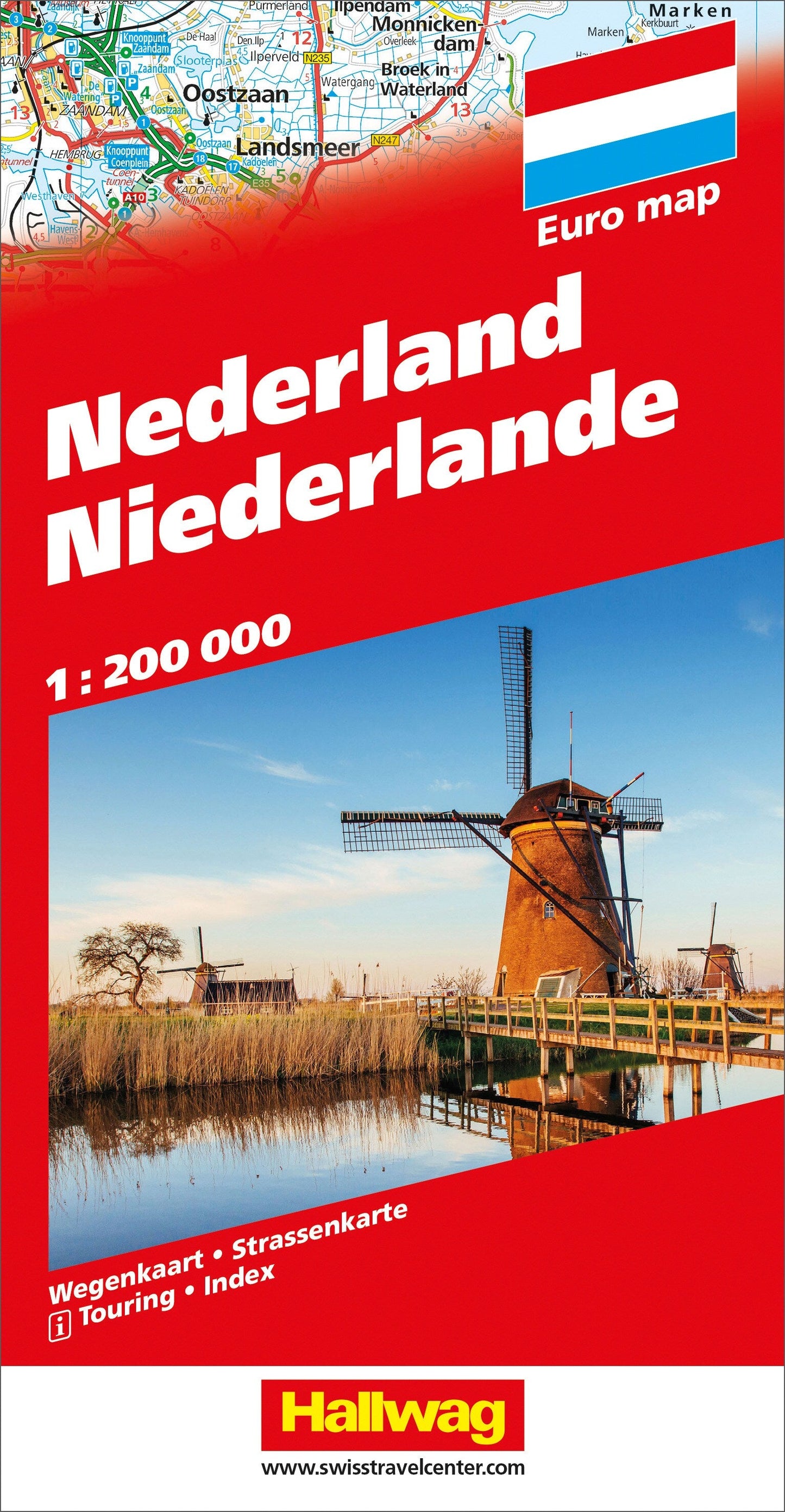 Hallwag Kümmerly+Frey Strassenkarte 382830998 Niederlande (Dis/BT) 1:200'000