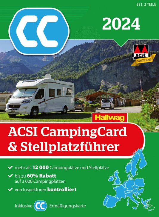 Hallwag Kümmerly+Frey HV ACSI CampingCard&Stellplatzführer (Deutsch, 2024, Hallwag, ACSI)