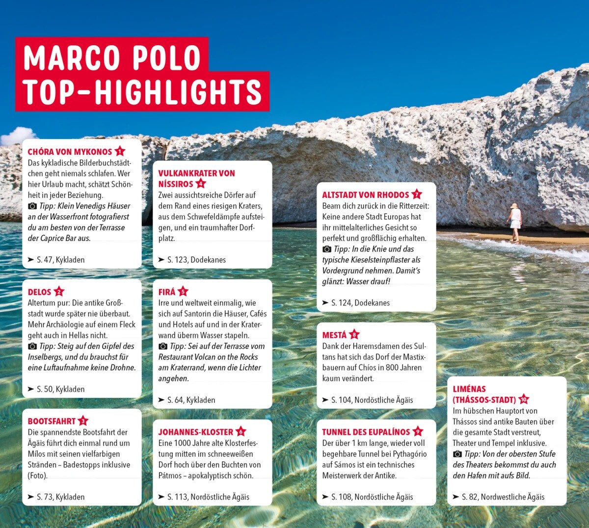 Marco Polo Reiseführer Griechische Inseln, Ägäis (Deutsch, 2023, Klaus Bötig)