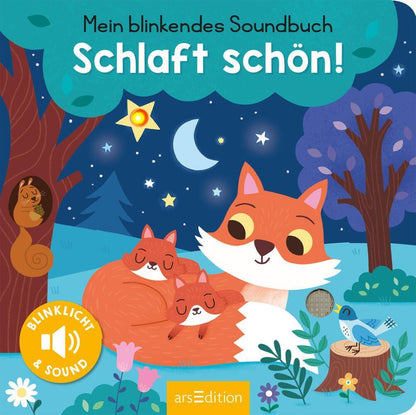 Ars Edition Mein blinkendes Soundbuch - Schlaft schön! (Deutsch, 2022, Maria Höck, Kasia Dudziuk)