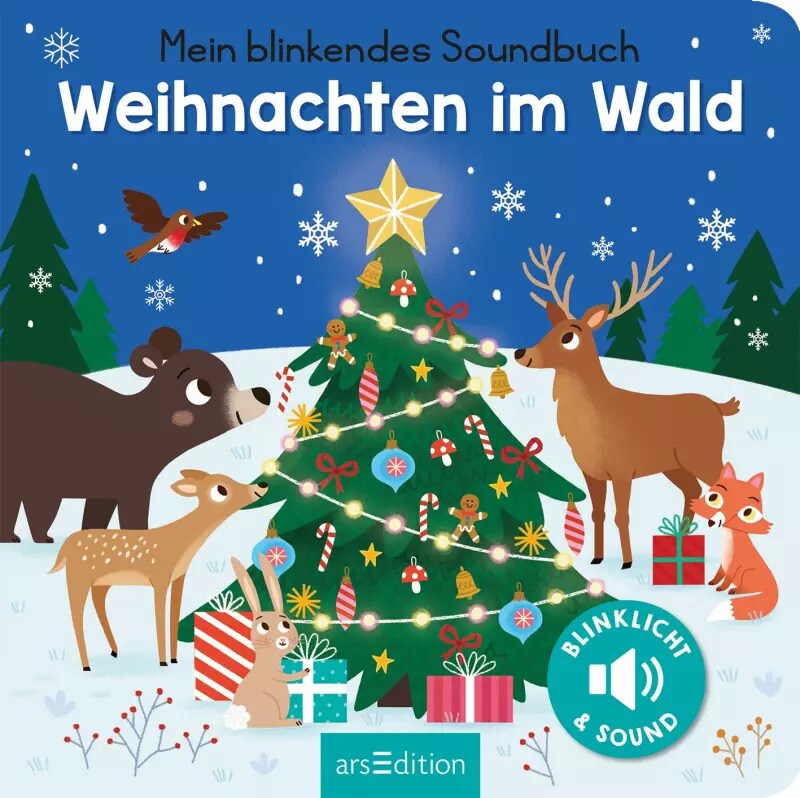 Ars Edition Mein blinkendes Soundbuch - Weihnachten im Wald (Deutsch, 2022, Maria Höck)