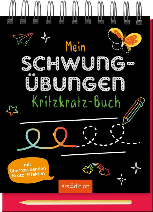 Ars Edition Mein Schwungübungen-Kritzkratz-Buch (Deutsch, 2022)