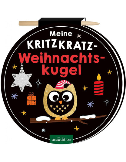 Ars Edition Meine Kritzkratz-Weihnachtskugel (36 -teilig)