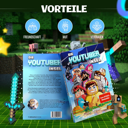 Brainbook Die Youtuber Insel (Deutsch, 2024, B.B.Scharp, Syou)