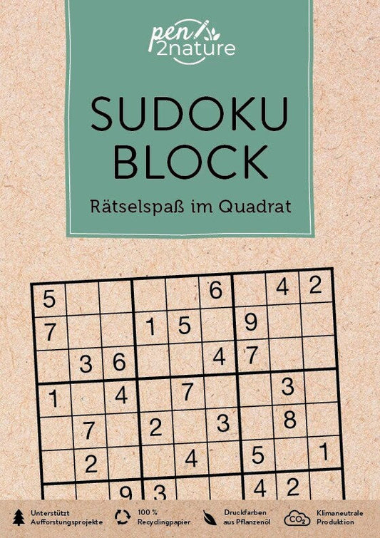 Pen2nature Sudoku-Block  Rätselspaß im Quadrat (Deutsch, 2022, pen2nature)