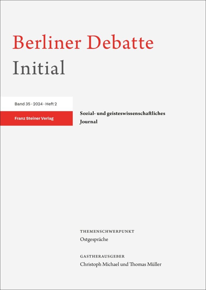 Berliner Debatte Initial 35 (2024) 2 (Berliner Debatte Initial E.V.)