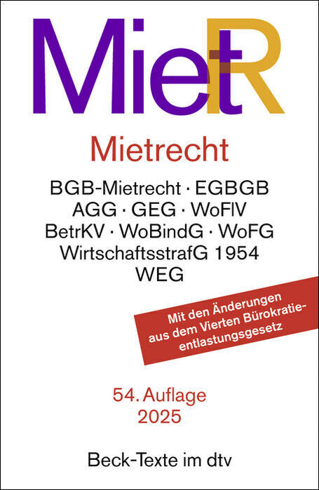 Mietrecht. MietR
