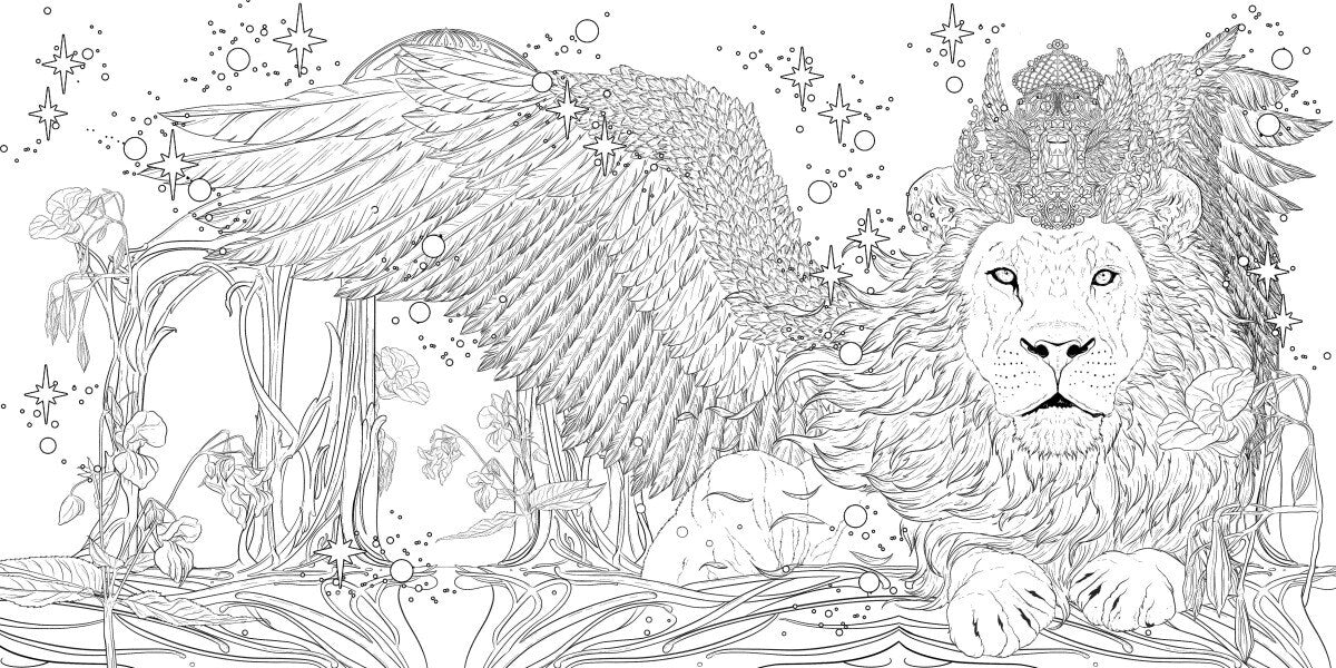 Fantastische Welten  (Ausmalbuch zur kreativen Stressbewältigung)