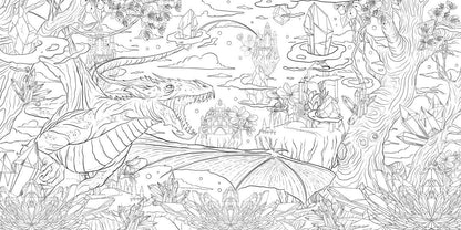 Fantastische Welten  (Ausmalbuch zur kreativen Stressbewältigung)