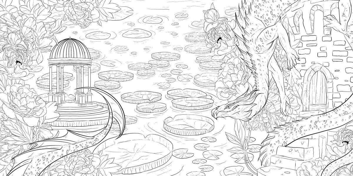 Fantastische Welten  (Ausmalbuch zur kreativen Stressbewältigung)