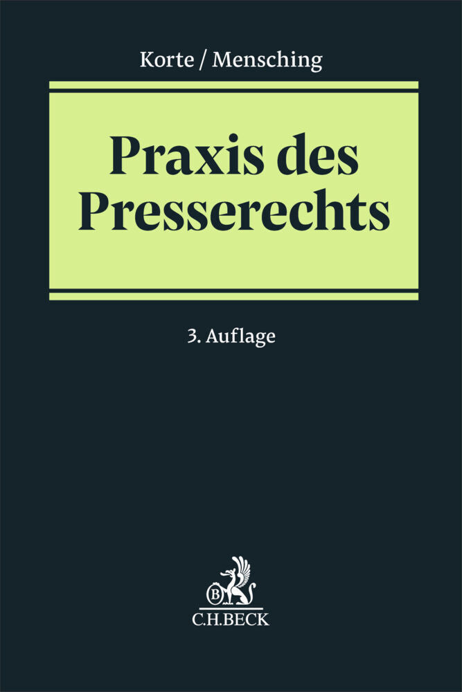 Praxis des Presserechts (Christian Mensching)