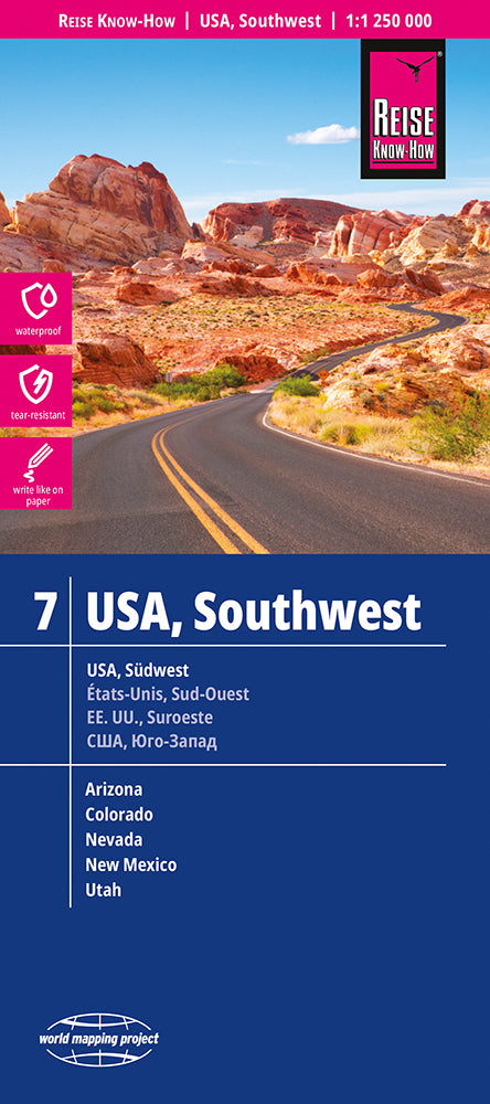 Reise Know-How Landkarte USA 07, Südwest / USA, Southwest (1:1.250.000)