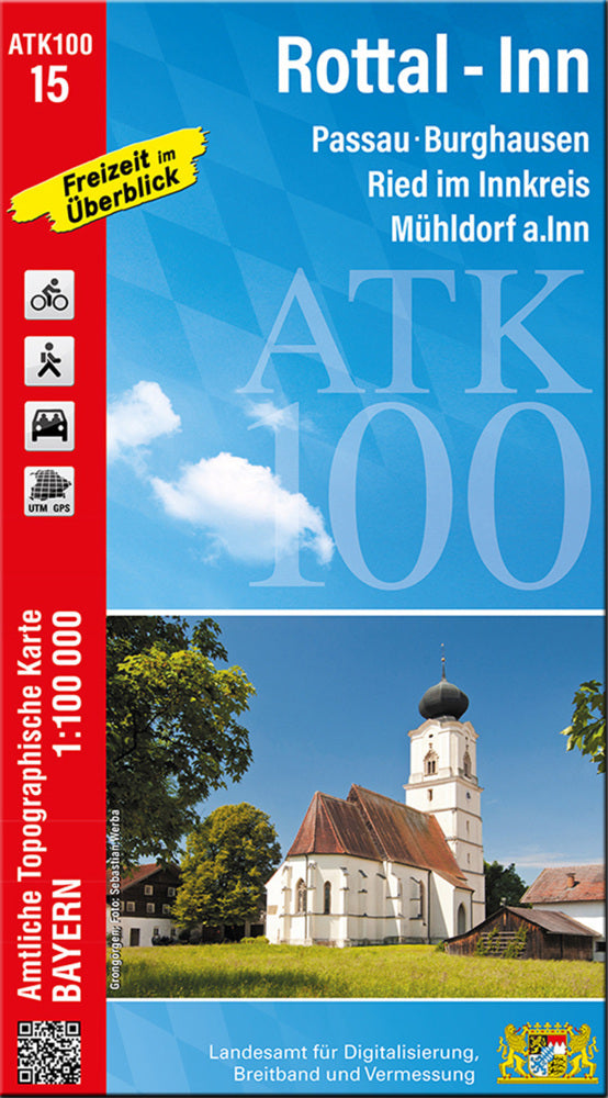 ATK100-15 Rottal-Inn (Amtliche Topographische Karte 1:100000) (Breitband Und Vermessung, Bayern Landesamt Für Digitalisierung)