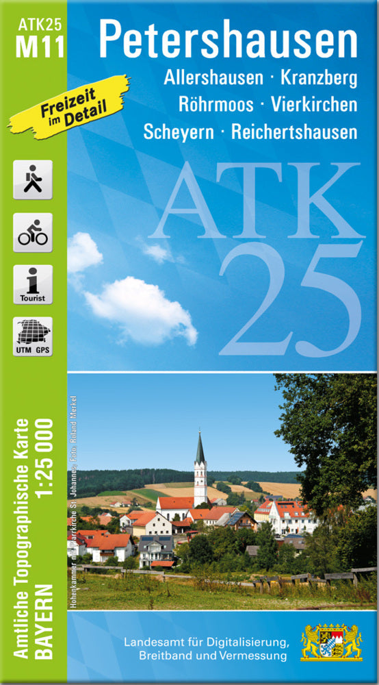 ATK25-M11 Petershausen (Amtliche Topographische Karte 1:25000) (Breitband Und Vermessung, Bayern Landesamt Für Digitalisierung)