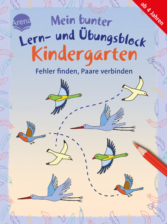 Mein bunter Lern- und Übungsblock Kindergarten. Fehler finden, Paare verbinden (Edith Thabet)