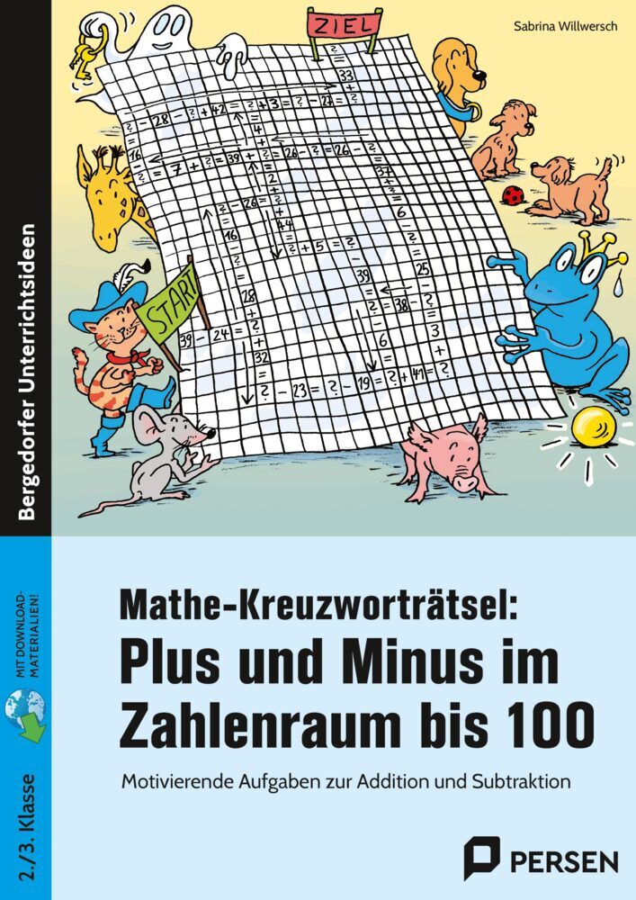Mathe-Kreuzworträtsel: Plus und Minus ZR bis 100 (Sabrina Willwersch)
