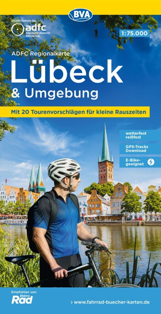 ADFC-Regionalkarte Lübeck und Umgebung, 1:75.000, mit Tagestourenvorschlägen, reiß- und wetterfest, E-Bike-geeignet, GPS-Tracks-Download (Allgemeiner Deutscher Fahrrad-Club E.V. (Adfc))