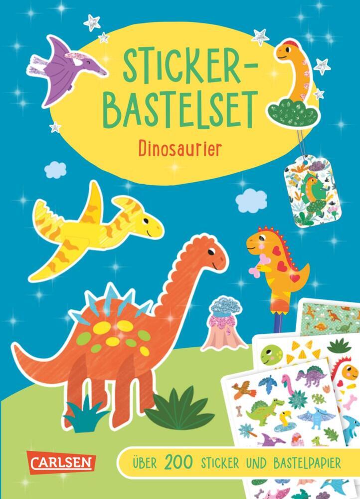 Bastelset für Kinder: Sticker-Bastelset: Dinosaurier (Anton Poitier)