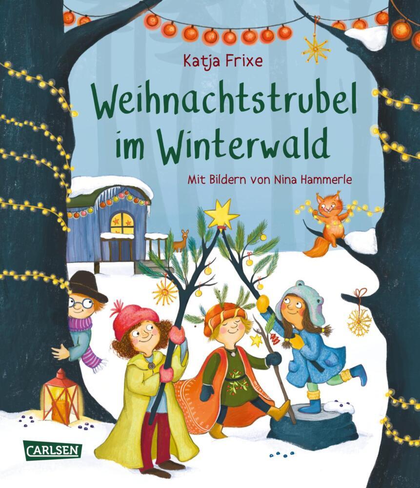 Weihnachtstrubel im Winterwald (Katja Frixe)