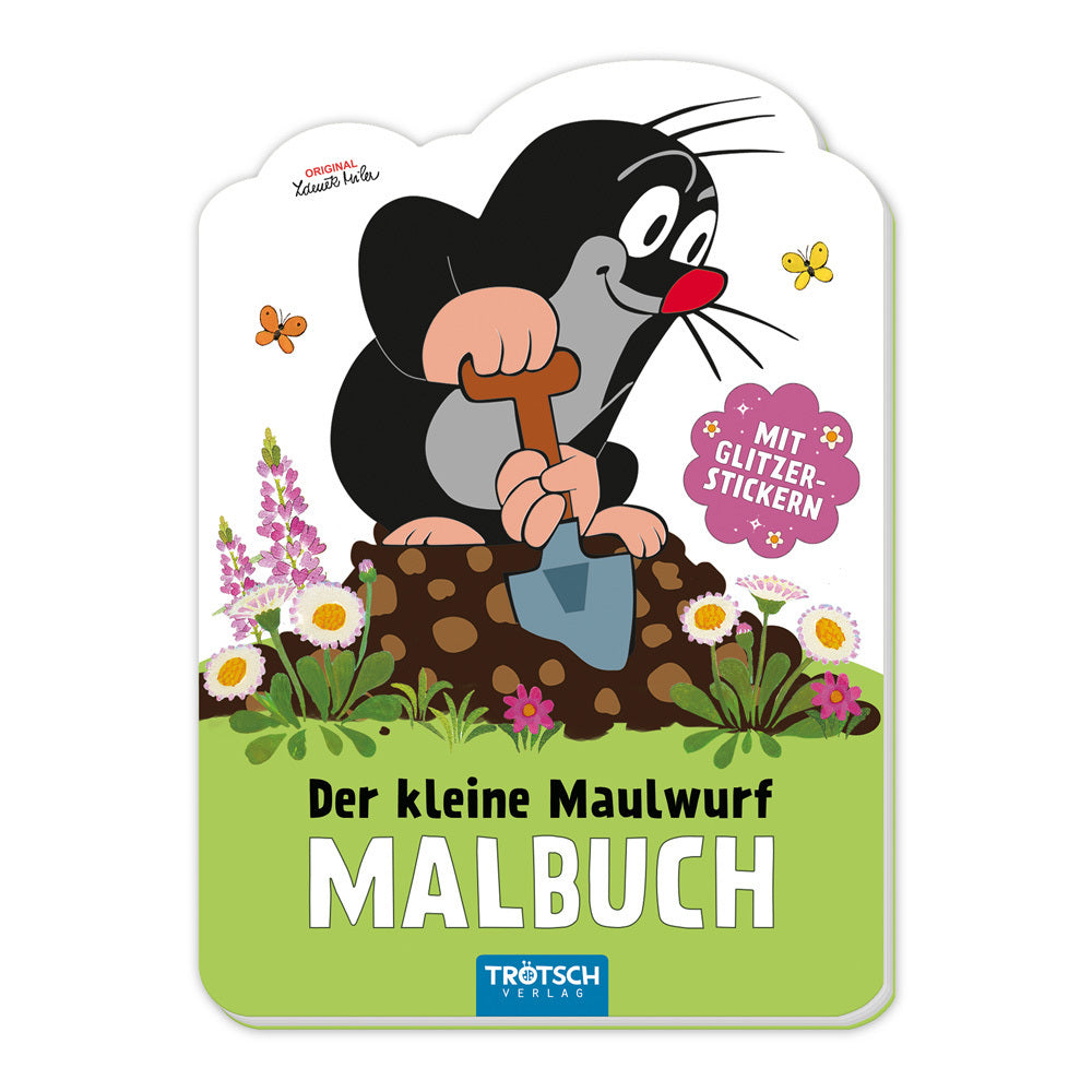 TRÖTSCH - Der kleine Maulwurf Mini-Malbuch mit Glitzerstickern Malbuch mit Stickern | Ab 3 Jahren (Trötsch Verlag Gmbh & Co.Kg)