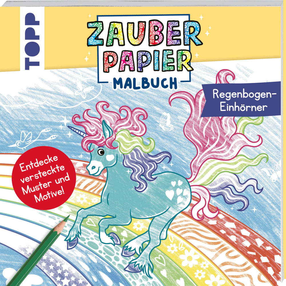 Zauberpapier Malbuch Regenbogen-Einhörner (Bibi Hecher)