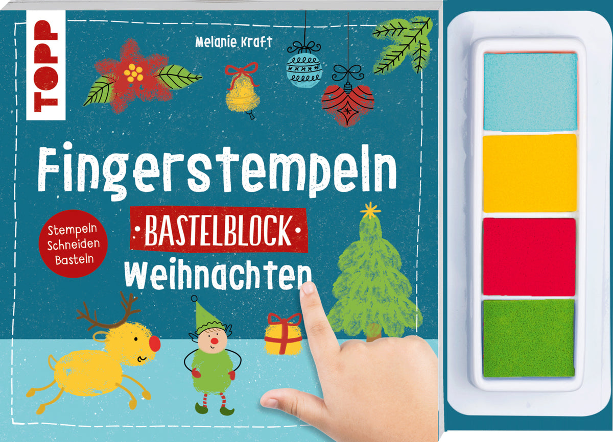 Fingerstempeln. Bastelblock Weihnachten (Melanie Kraft)