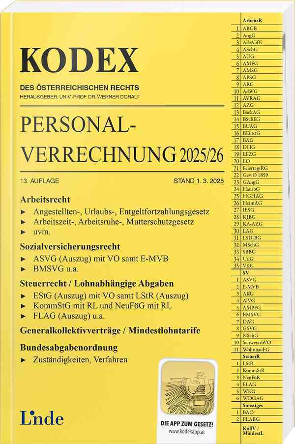 KODEX Personalverrechnung 2025/26 (Michael Seebacher)