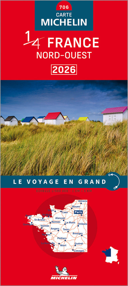 Northwestern France 2026 - Michelin National Map 706 (Michelin)