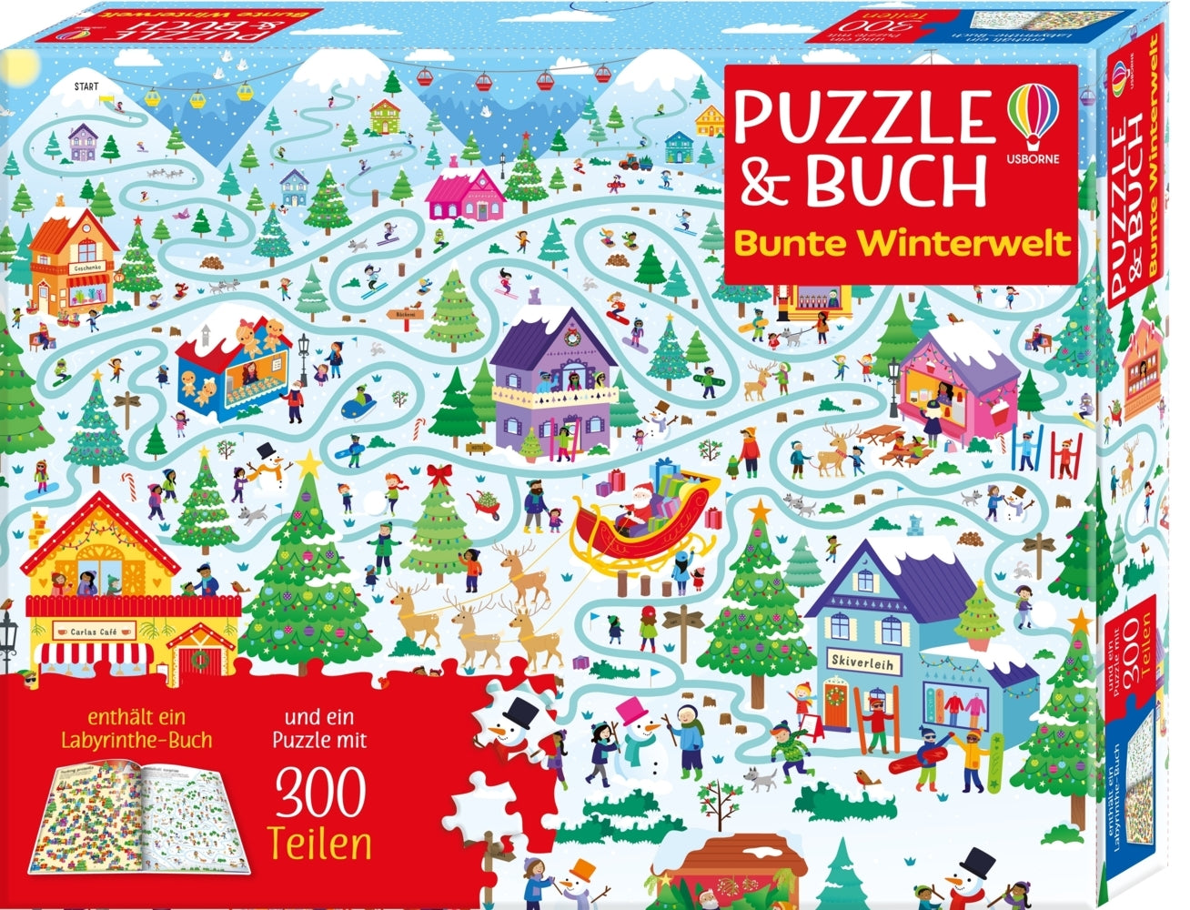 Puzzle & Buch: Bunte Winterwelt (Kate Nolan)