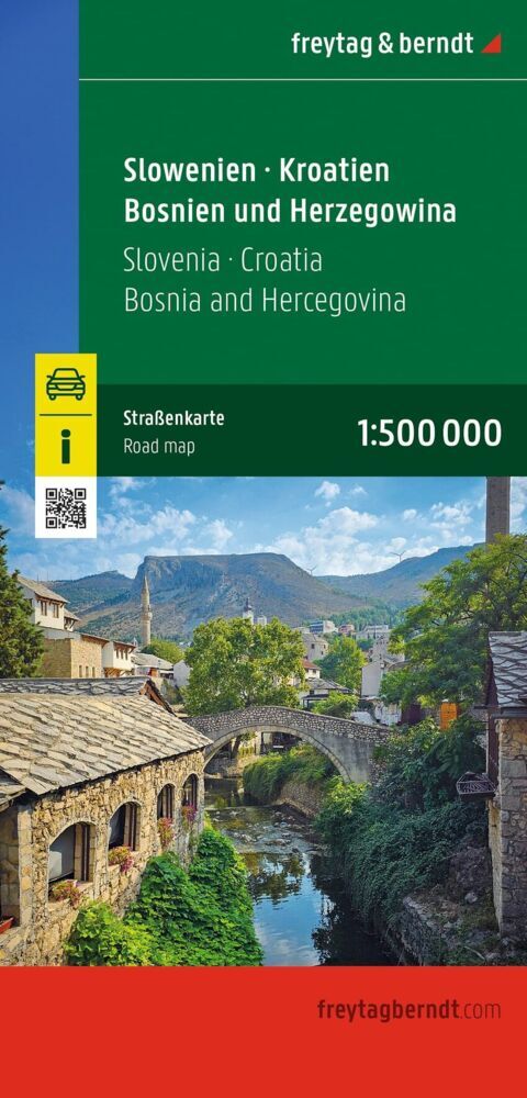 freytag & berndt Straßenkarte Slowenien - Kroatien - Bosnien und Herzegowina 1:500.000