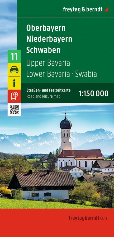 freytag & berndt Straßenkarte Oberbayern - Niederbayern - Schwaben 1:150.000