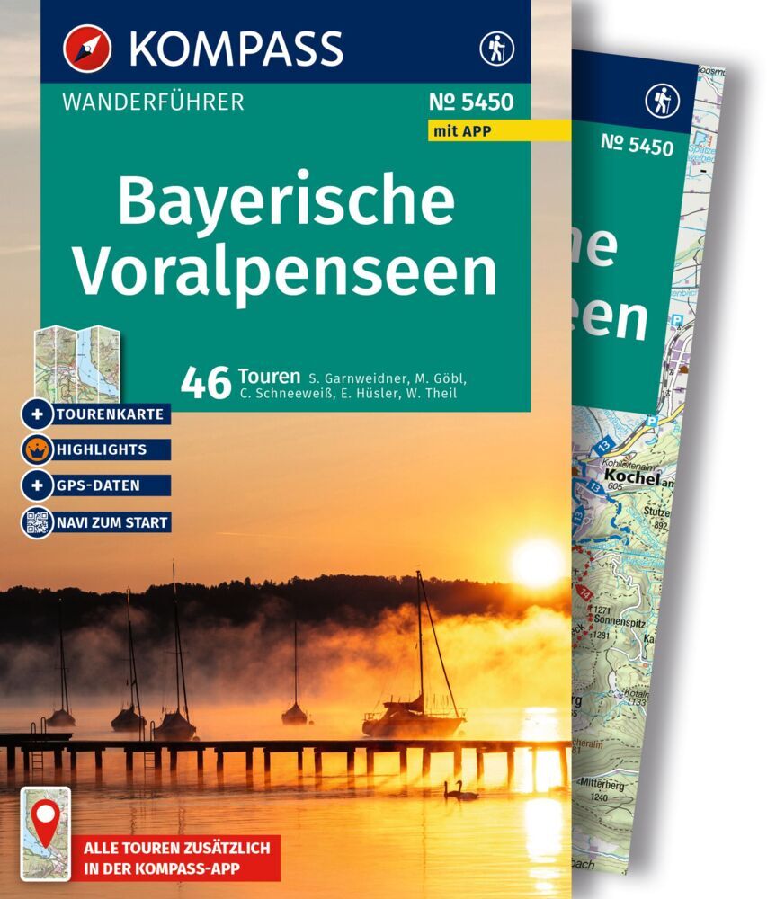 KOMPASS Wanderführer Bayerische Voralpenseen, 46 Touren mit Extra-Tourenkarte (Siegfried Garnweidner)