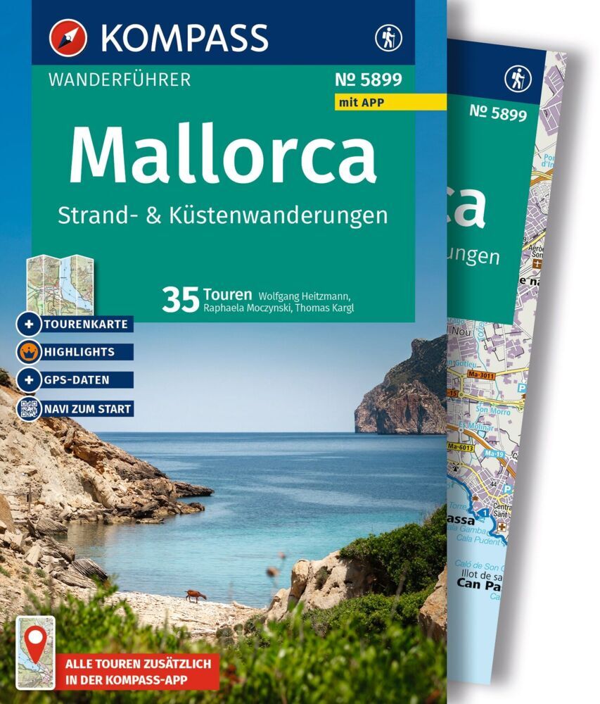 KOMPASS Wanderführer Mallorca Strand- und Küstenwanderungen, 35 Touren mit Extra-Tourenkarte (Wolfgang Heitzmann)