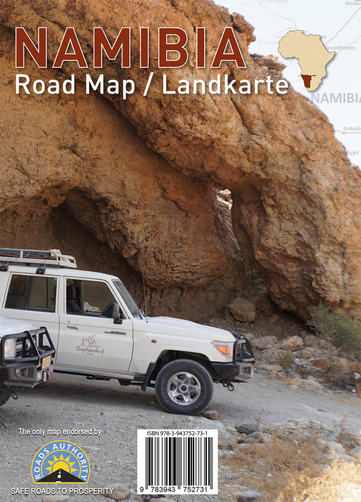Namibia Road Map / Landkarte Campsite Edition (Uwe U. Prof. Dr. Jäschke)