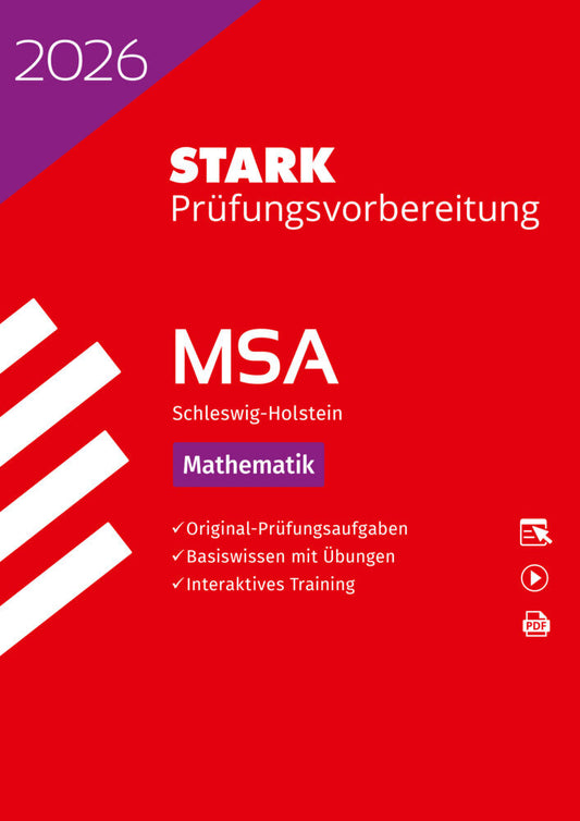 STARK Mathematik - MSA 2026 Schleswig-Holstein - Prüfungsvorbereitung, m. 1 Buch, m. 1 Beilage