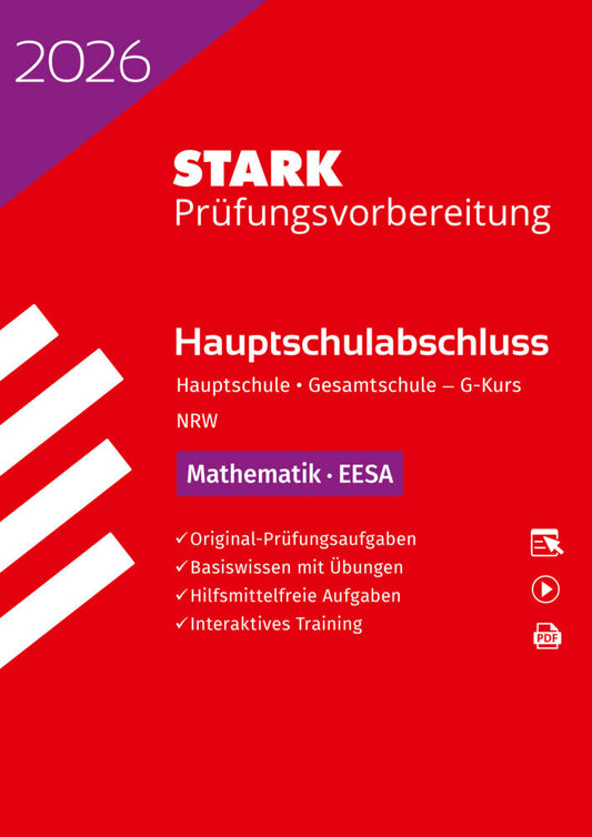STARK Mathematik G-Kurs - Hauptschulabschluss (EESA) 2026 NRW - Prüfungsvorbereitung, m. 1 Buch, m. 1 Beilage