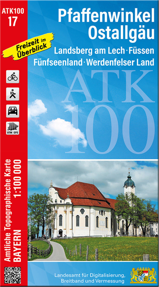 ATK100-17 Pfaffenwinkel, Ostallgäu (Amtliche Topographische Karte 1:100000) (Breitband Und Vermessung, Bayern Landesamt Für Digitalisierung)