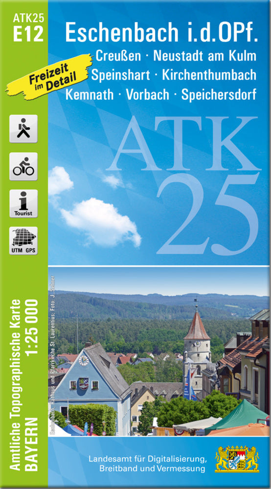 ATK25-E12 Eschenbach i.d.OPf. (Amtliche Topographische Karte 1:25000) (Breitband Und Vermessung, Bayern Landesamt Für Digitalisierung)